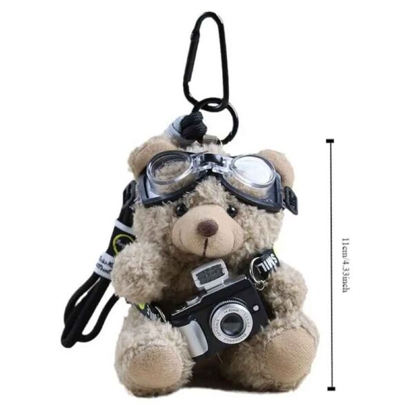 Pilot Bear Camera Keychain