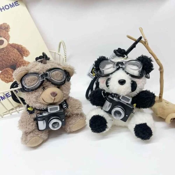 Pilot Bear Camera Keychain