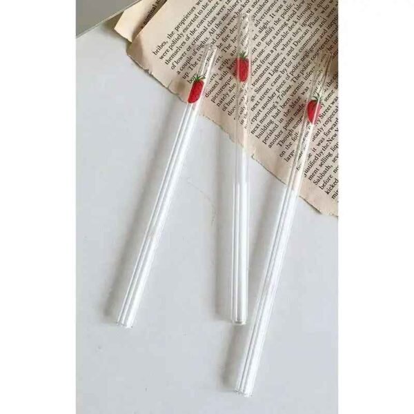 Aesthetic Strawberry Glass Cup